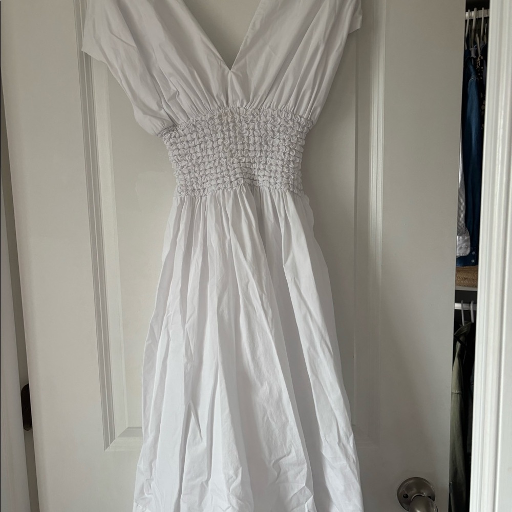 Staud Jackson midi white dress